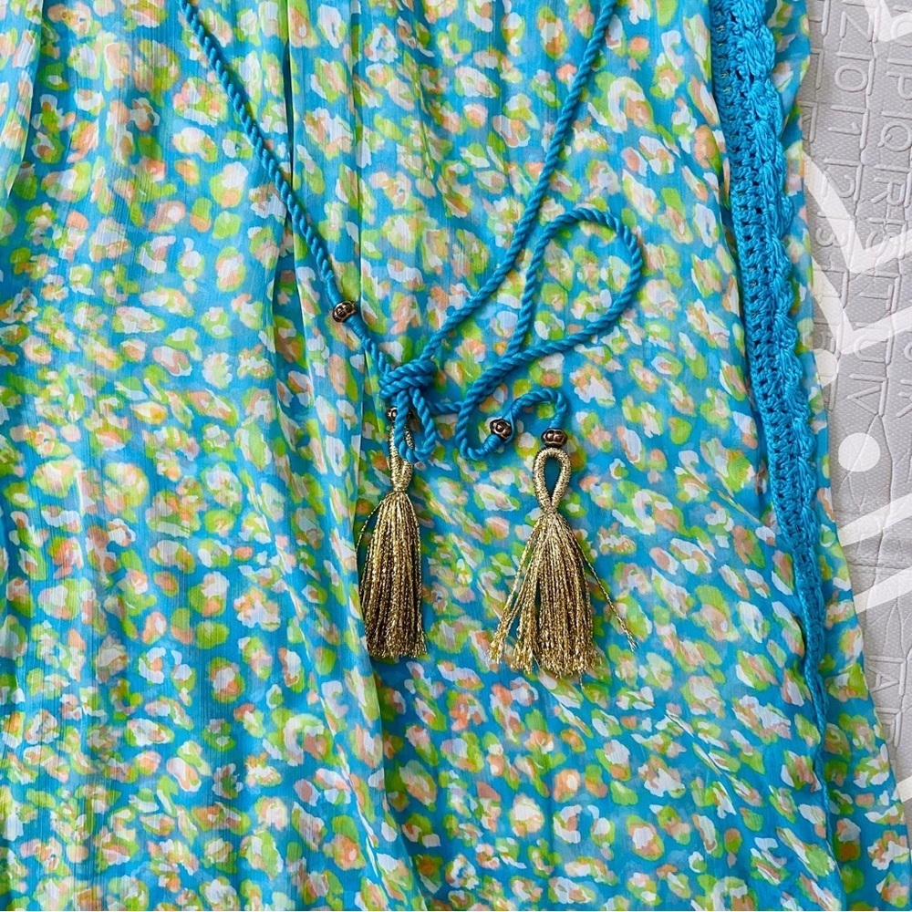 Ramy brook floral funky long summer cover up beach dress - Picture 10 of 11